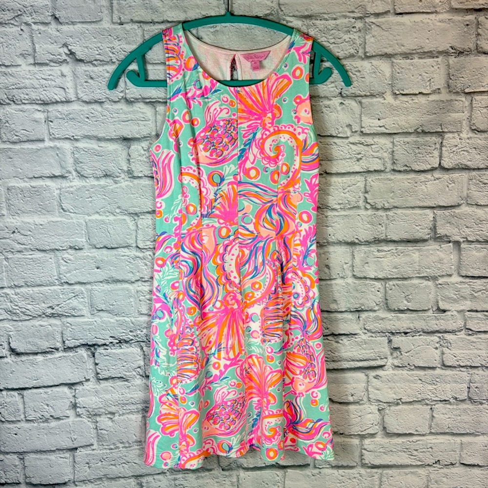 LILLY PULITZER 🦩 Felicity Too Much Bubbly Print French Terry Fit Flare Dress